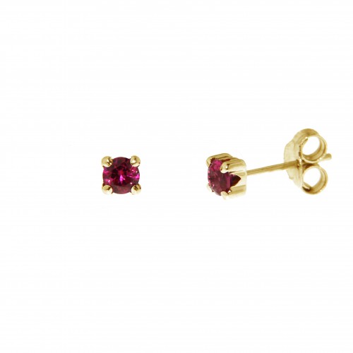 Gold earrings 10kt, 07-3BO